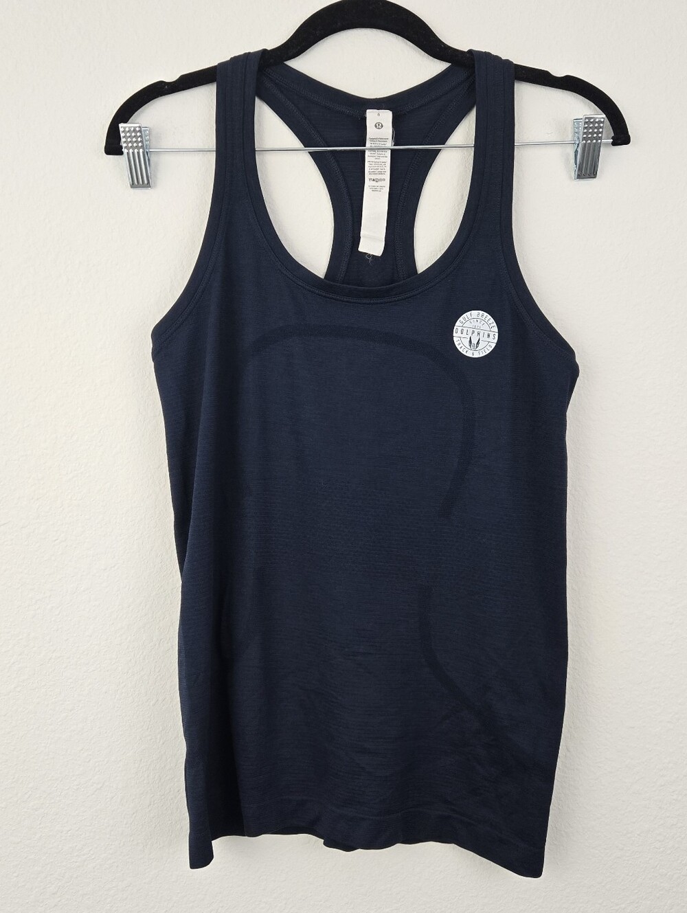 Navy Racerback Tank Top Lululemon Swiftly Tech 2.0 Customized